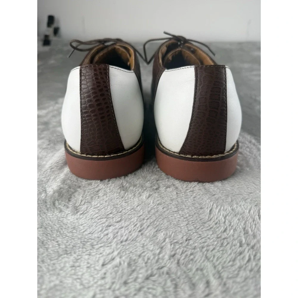 Polo Golf Ralph Lauren Gore-Tex Golf Shoes Men's 11 D Brown White Leather Spikes